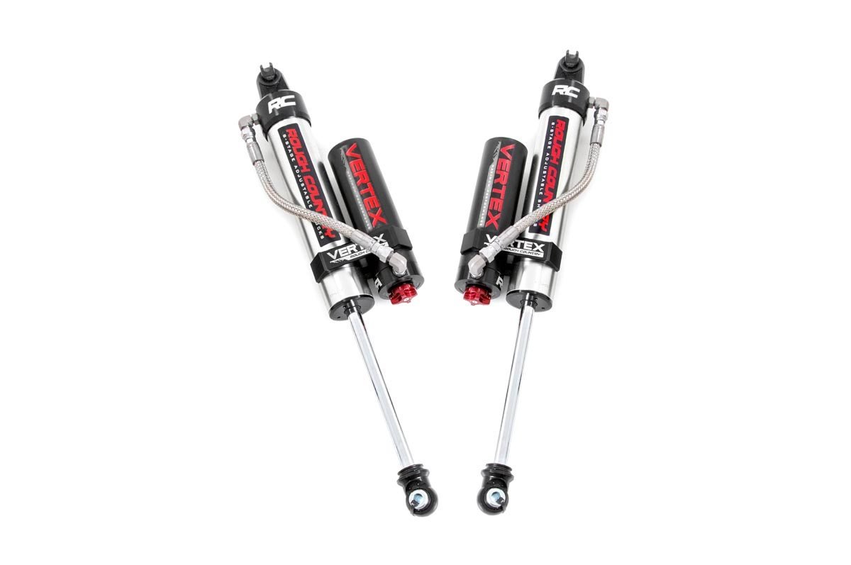 Rough Country Jeep Rear Adjustable Vertex Shocks (07-18 Wrangler JK, for 1in - 3in Lifts)